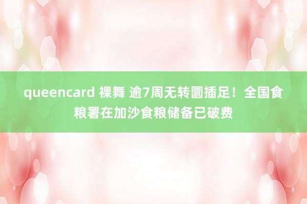 queencard 裸舞 逾7周无转圜插足！全国食粮署在加沙